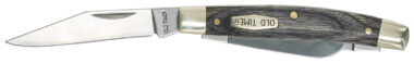 Old Timer 1149100 Heritage Series Middleman 340T 2" 1.70" 2.40" Folding Clip Point/Pen/Sheepsfoot D2 Steel Blade, 3.70" Gray Wood Laminate Handle