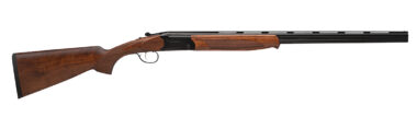 Stevens 22167 555 Full Size 28 Gauge Break Open 2.75" 2rd 26" Black Satin Over/Under Vent Rib Barrel, Satin Black Aluminum Receiver, Fixed Oiled Turkish Walnut Stock, Ambidextrous