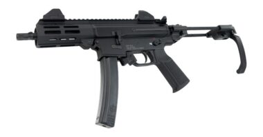MAC 12755002 IX 9mm Luger 6.50" Black Anodized Threaded Barrel & Receiver w/Picatinny Rail, M-LOK Handguard, Black Polymer Tailhook Retractable Brace