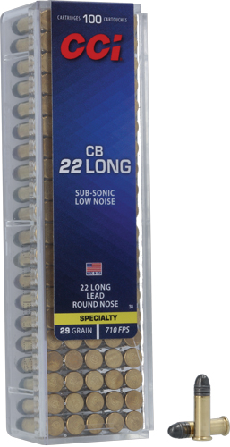 CCI Conical Ball .22 Long CB 29 Grain Lead Round Nose Mini-Cap