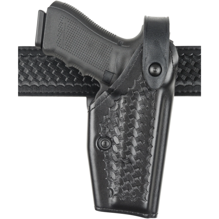 Safariland 6280 Mid-Ride Level II Retention Duty Holster – Glock 19/23 – Basketweave Black – Right Hand
