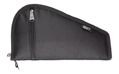 DELUXE PISTOL CASE W/ POCKET AND SLEEVE - BLACK (12"X6")