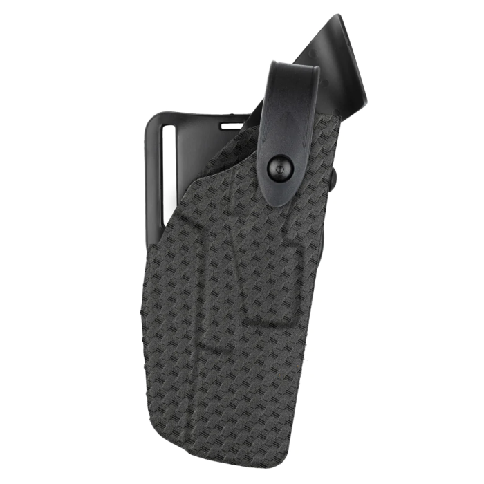 Safariland 7360 7TS ALS/SLS Level III Retention Mid-Ride Duty Holster – Glock 17 Gen 1-5 with SureFire X300U – Right Hand – SafariSeven Basketweave Black