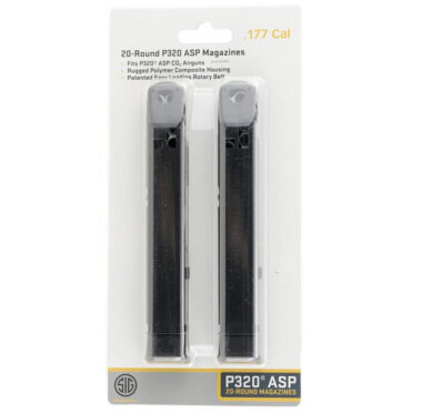 AIRGUN, P320 MAGAZINE, 2-PACK, .177CALIBER, 20 ROUNDS