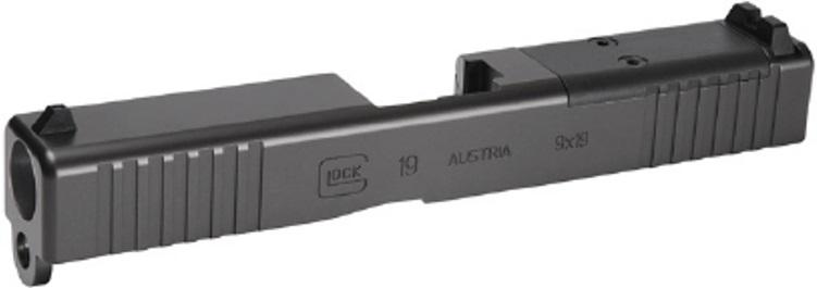 GLOCK, OEM MOS Slide, Fits GLOCK 19 Generation 3, Optics Ready, Includes MOS Slide with Assembled Internals, MOS Cover Plate, and Standard Sights