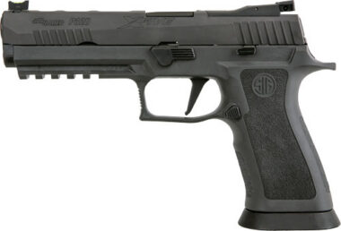 P320, 9MM, 5IN, LEGION, GRAY , STRIKER, FIBER OPT FRONT W/ R2 ADJ REAR, MOD HEAVY X GRIP, (3) 10RD MAG, CA COMPLIANT