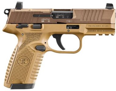FN 66-102318 502 MRD 22 LR 10+1 4" Black Target Crown Barrel, Flat Dark Earth Optic Ready/Serrated Slide, Flat Dark Earth Polymer Frame w/Picatinny Rail, Textured Grip, Ambidextrous