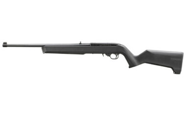 736676312238 Ruger, 10/22, Semi-automatic Rifle, 22 LR, 18.5" Cold Hammer Forged Barrel, Satin Finish, Black, Black Magpul MOE X-22 Stock, Adjustable Rear Sight, Gold Bead Front Sight, 10 Rounds, 1 Magazine